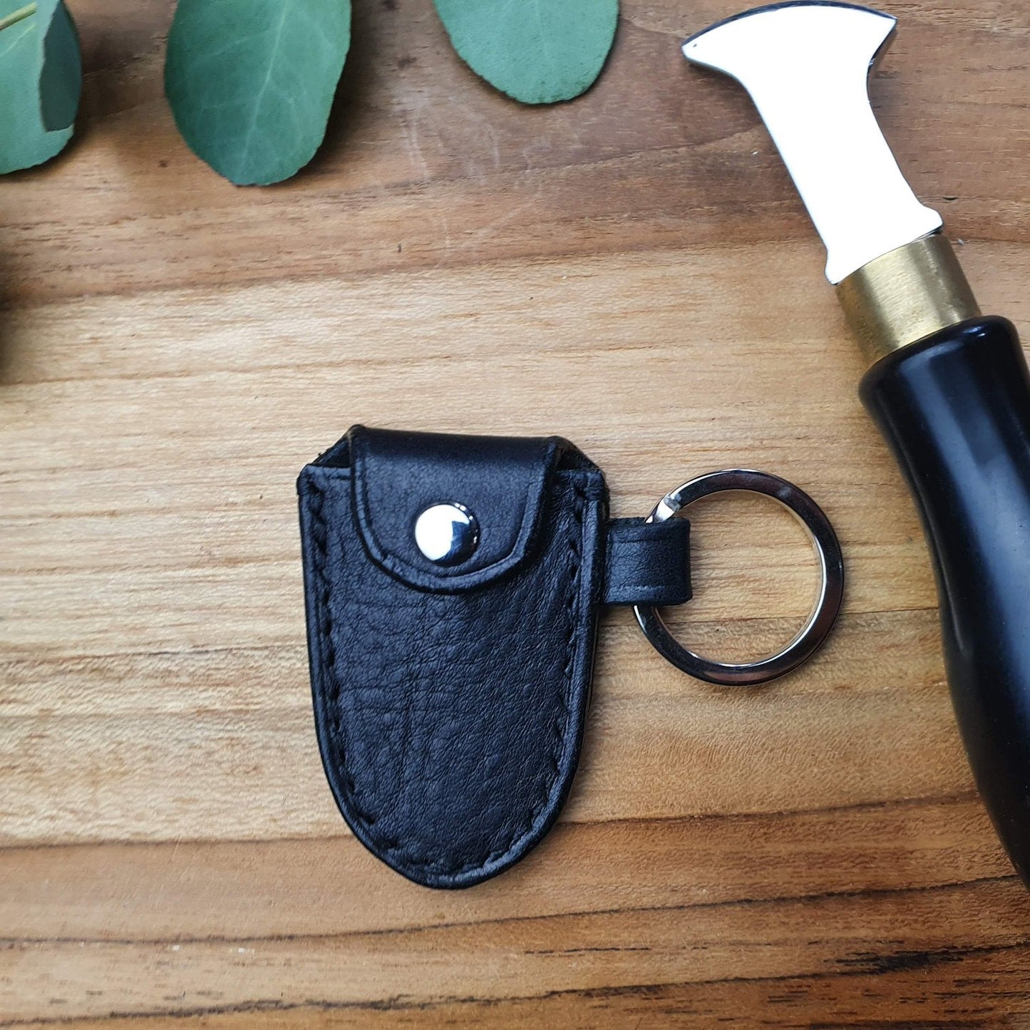 'Safe Key' The Handmade Leather Safe Key Pouch Holder on Keyring