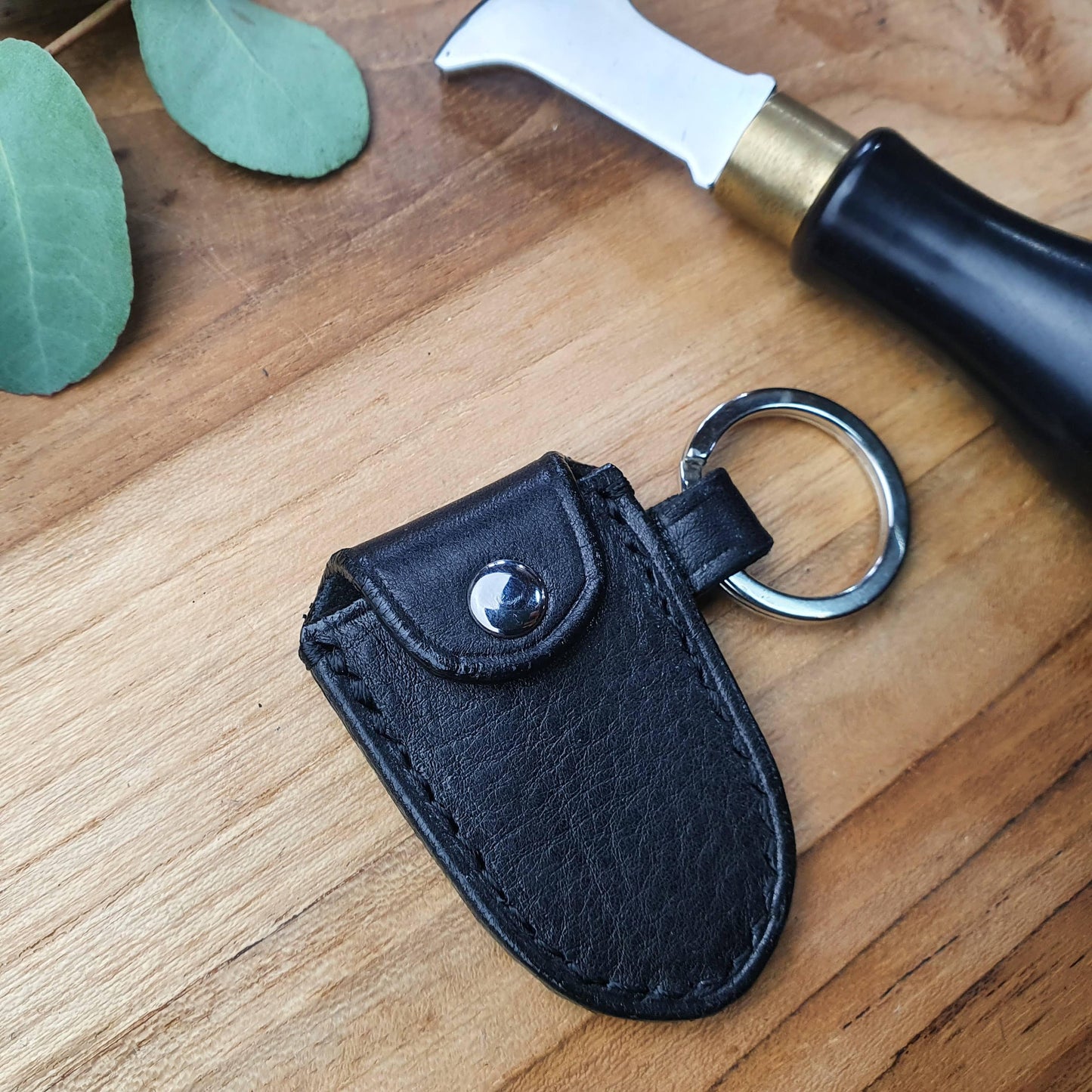 'Safe Key' The Handmade Leather Safe Key Pouch Holder on Keyring