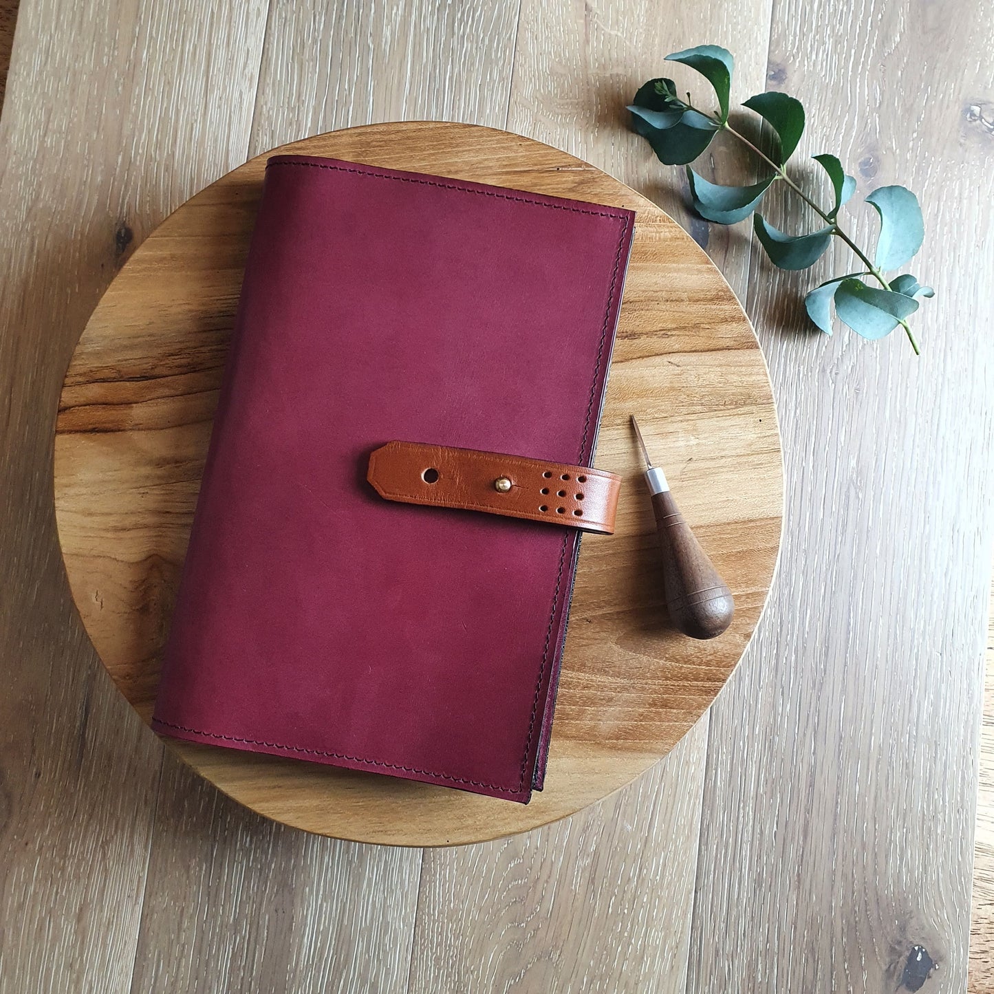 'Laurel' The Bespoke Handmade Luxury Leather Notebook / Diary A5 - Slim