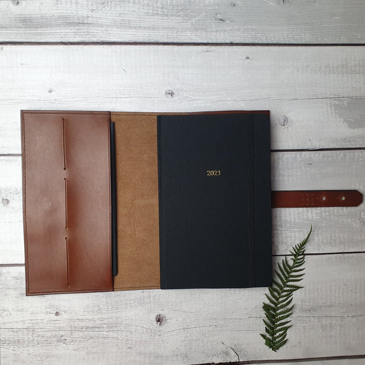 'Laurel' The Bespoke Handmade Luxury Leather Notebook / Diary A5 - Slim