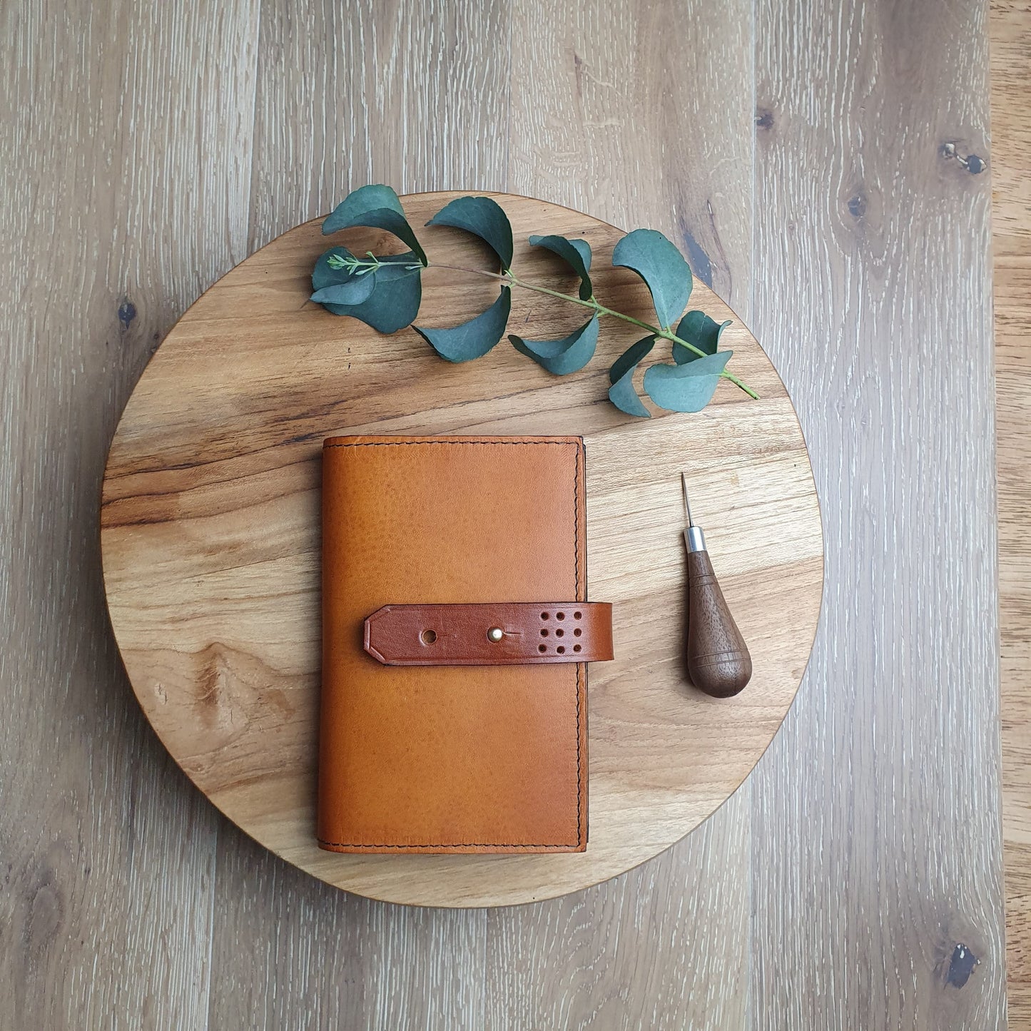 'Laurel' The Bespoke Handmade Luxury Leather Notebook / Diary A6 pocket