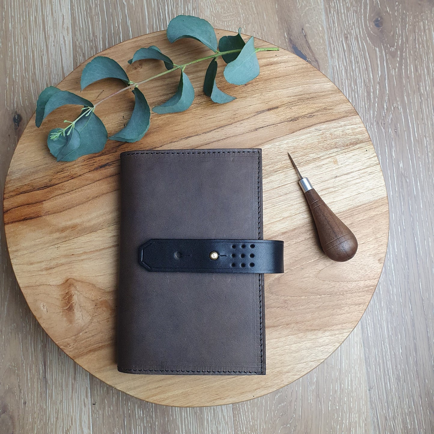 'Laurel' The Bespoke Handmade Luxury Leather Notebook / Diary A6 pocket