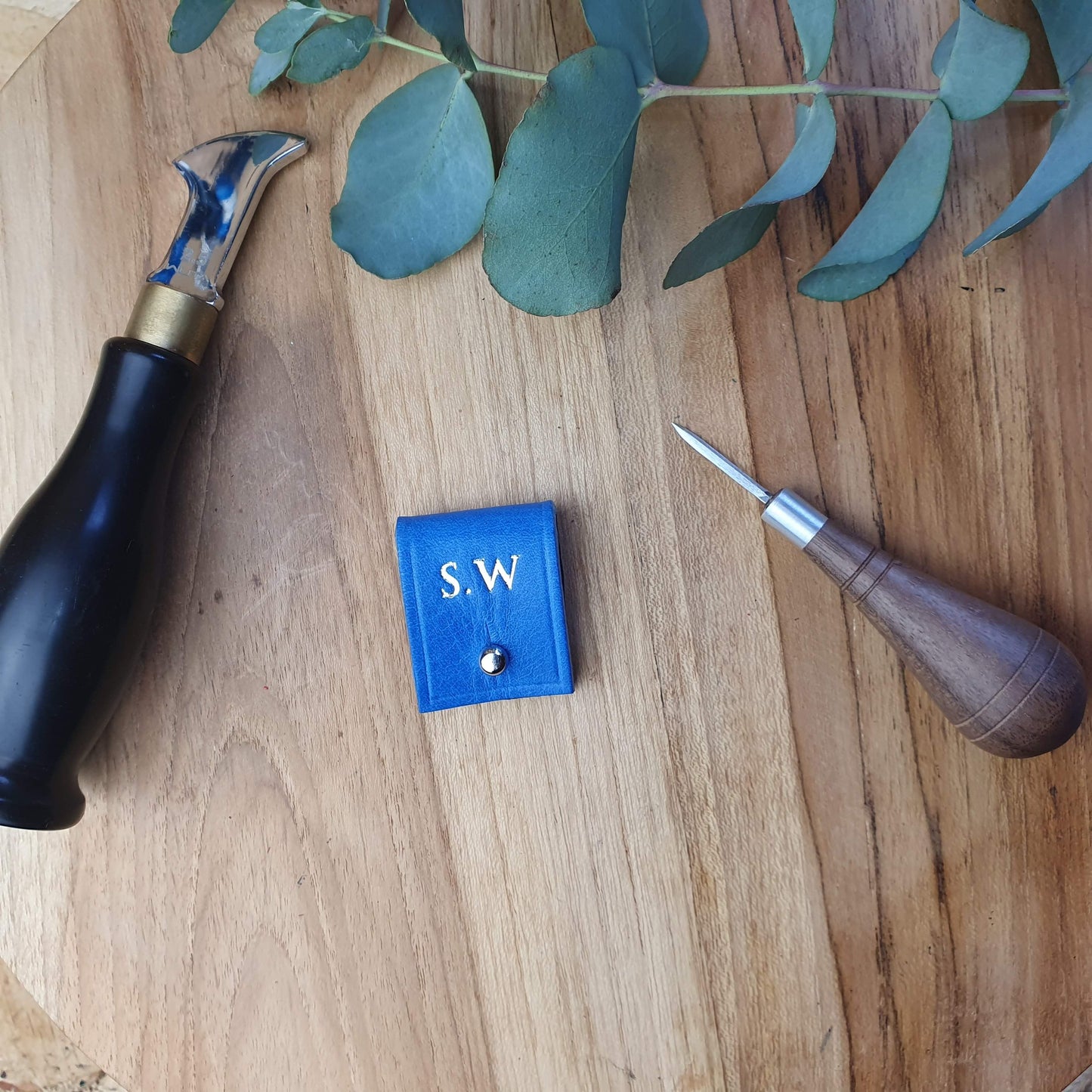 'Pod' The Personalised Handmade Leather Cable Tidy