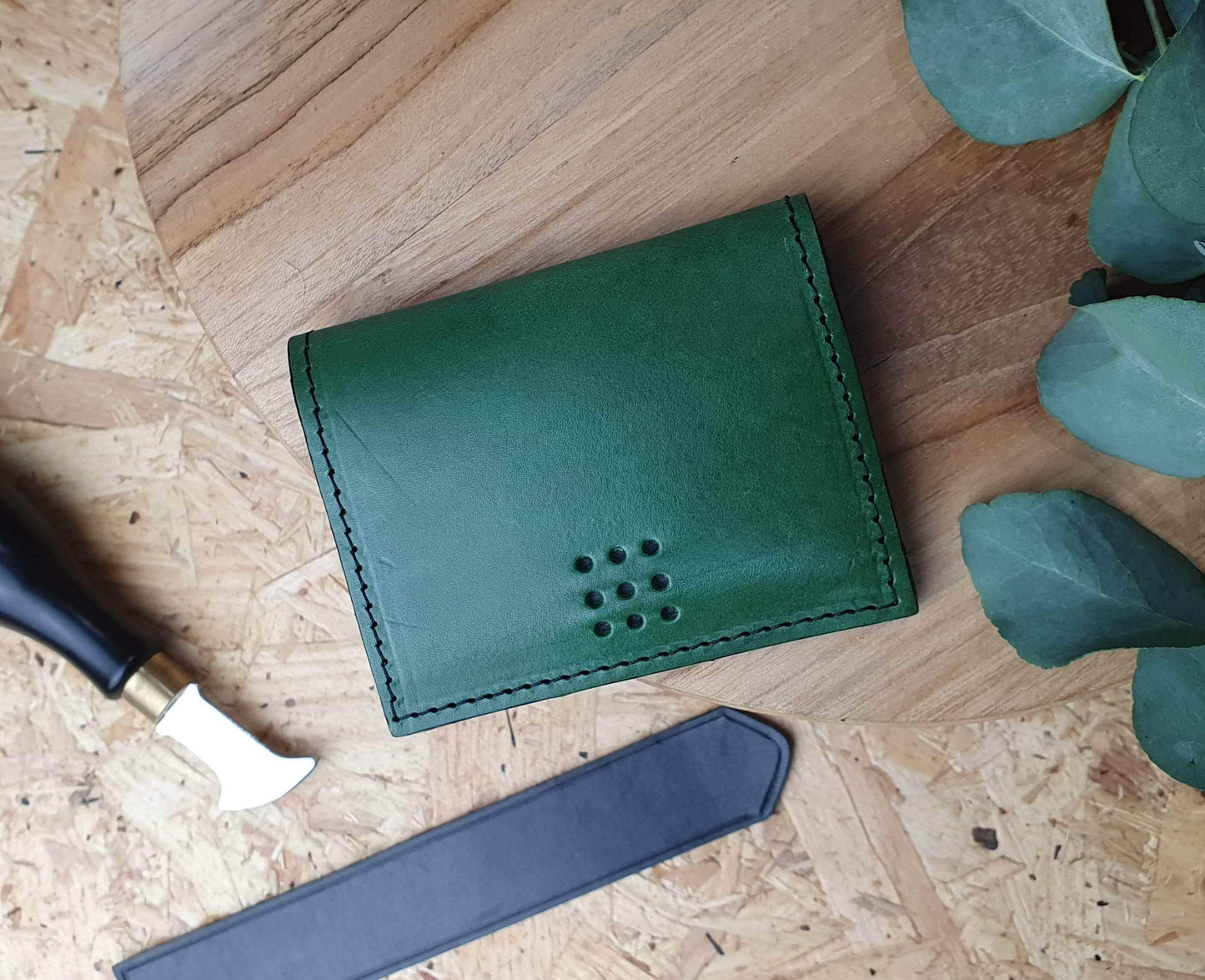 'Larch Slim' Bespoke Handmade Leather Slim Card Wallet