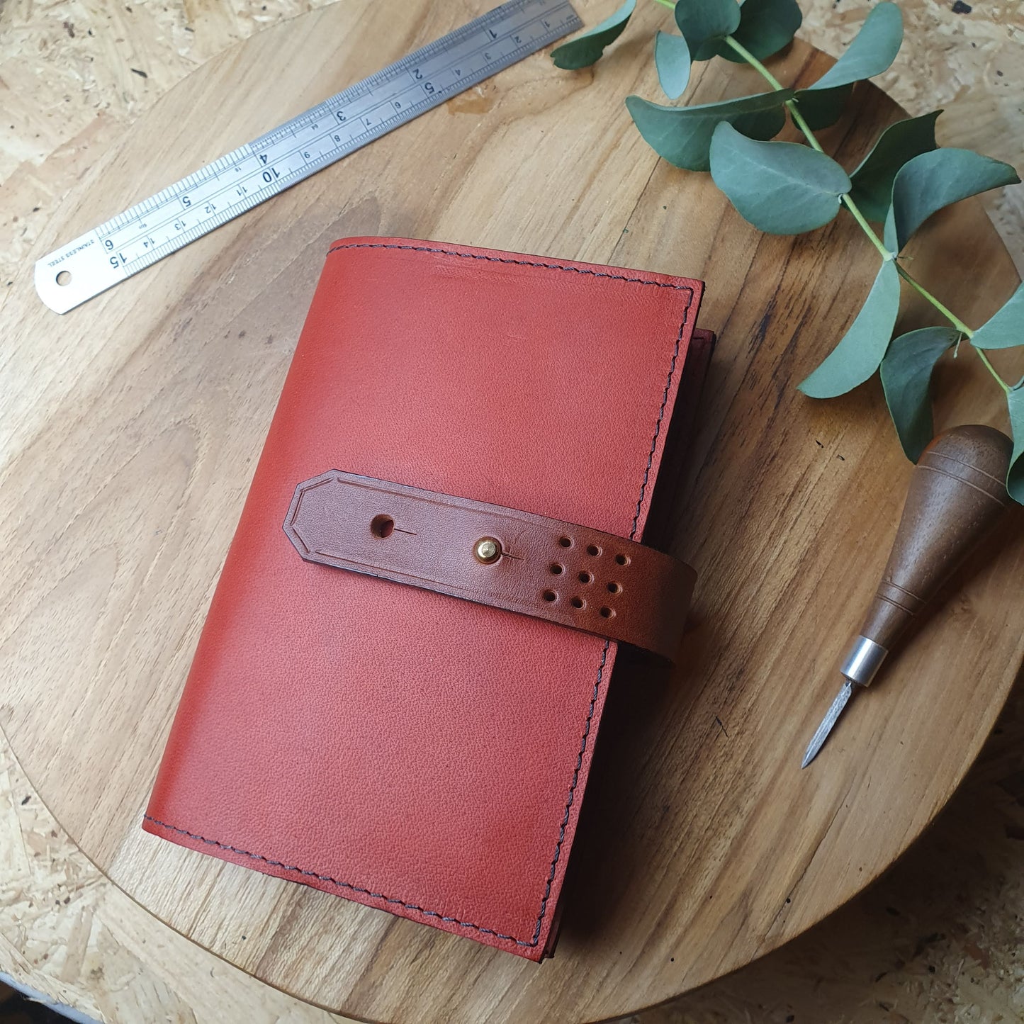 'Laurel' The Bespoke Handmade Luxury Leather Notebook / Diary A6 pocket