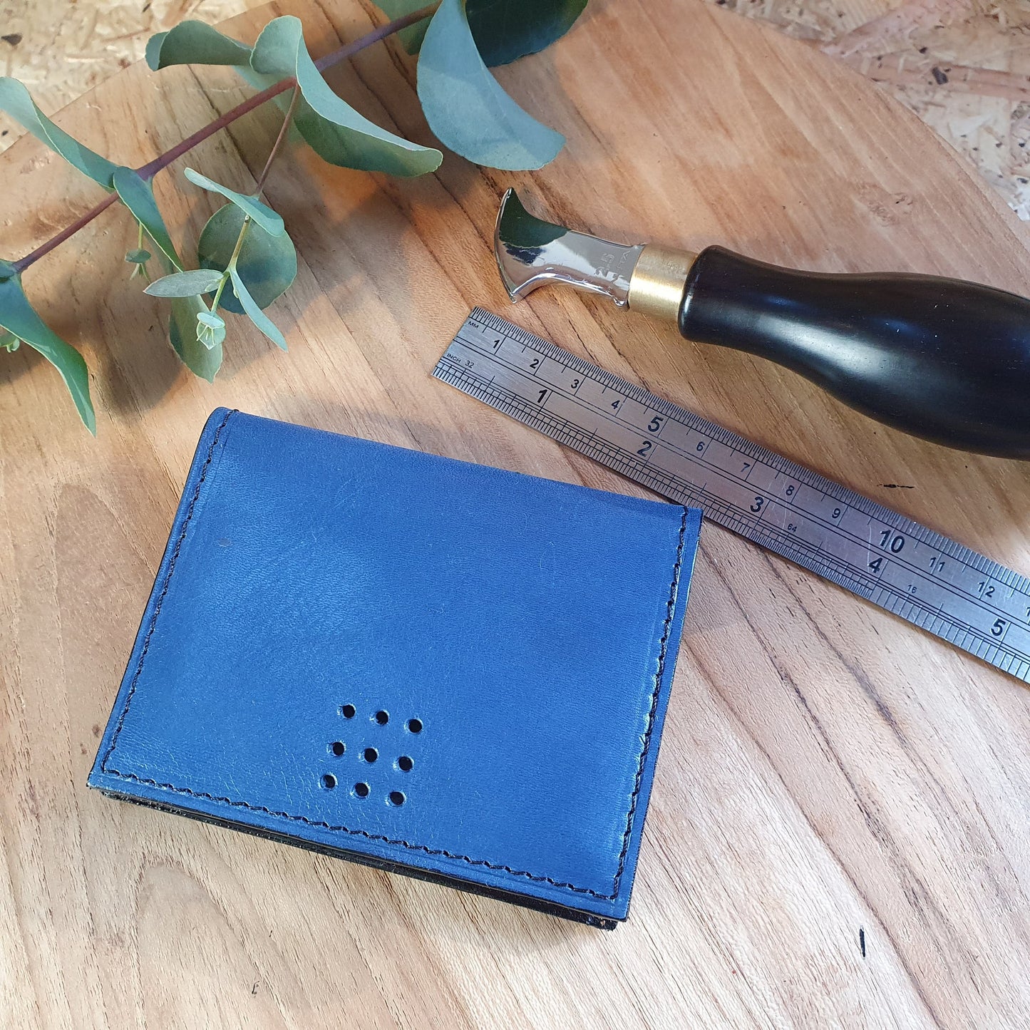 'Larch Slim' Bespoke Handmade Leather Slim Card Wallet