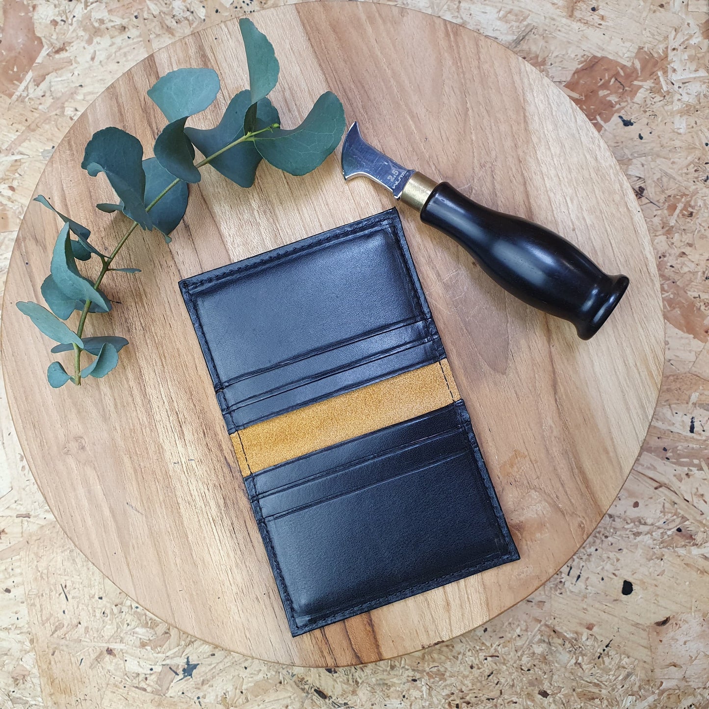 'Larch Slim' Bespoke Handmade Leather Slim Card Wallet
