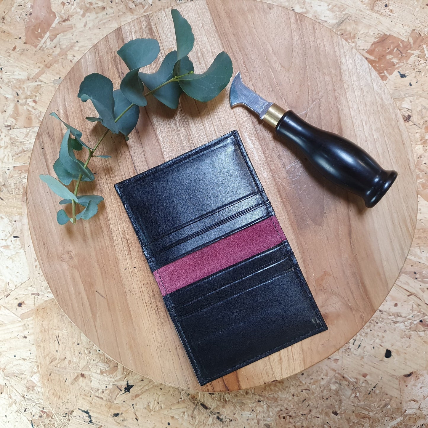 'Larch Slim' Bespoke Handmade Leather Slim Card Wallet