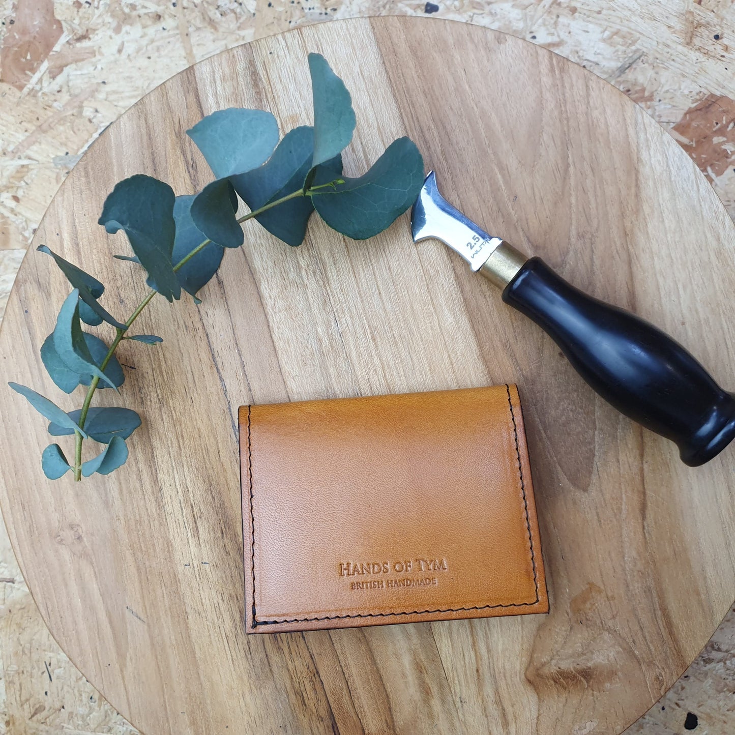 'Larch Slim' Bespoke Handmade Leather Slim Card Wallet