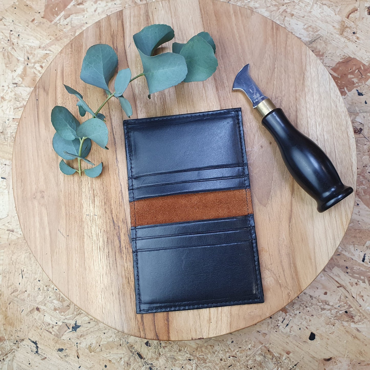 'Larch Slim' Bespoke Handmade Leather Slim Card Wallet