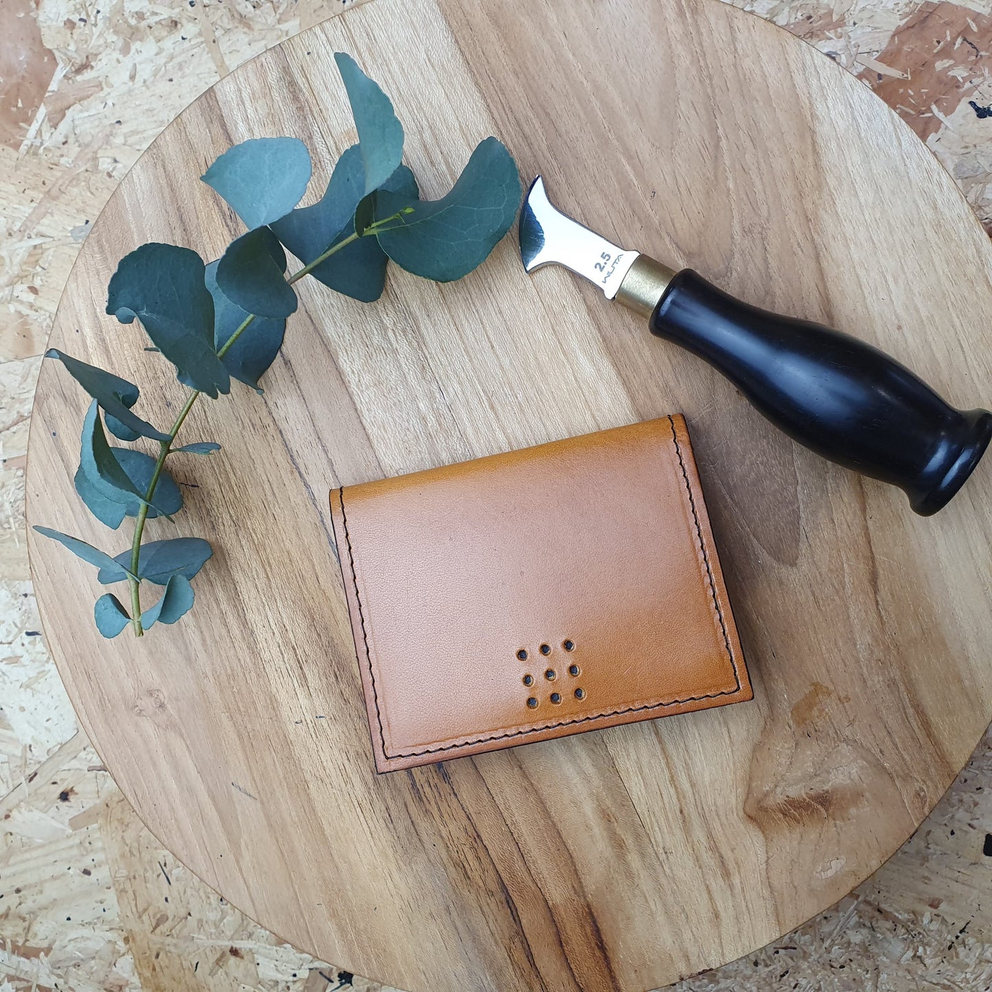 'Larch Slim' Bespoke Handmade Leather Slim Card Wallet