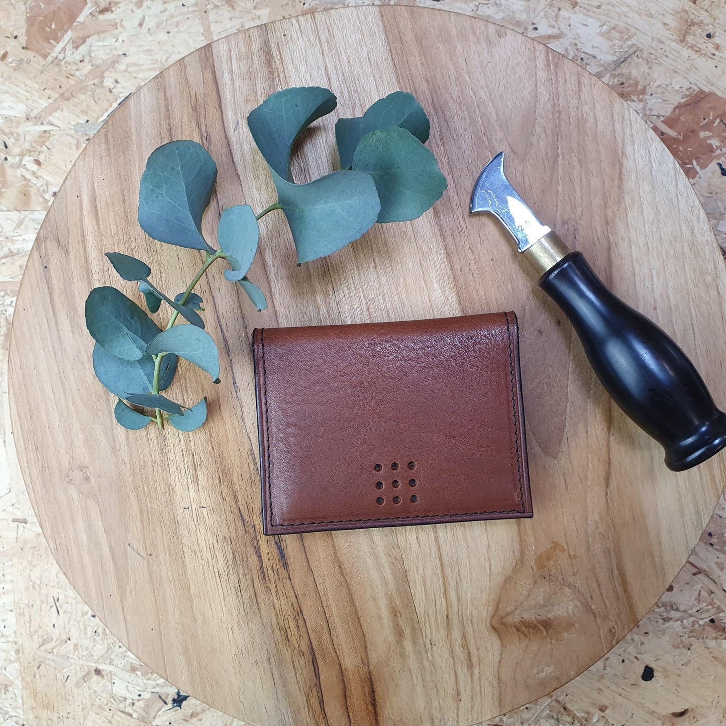 'Larch Slim' Bespoke Handmade Leather Slim Card Wallet