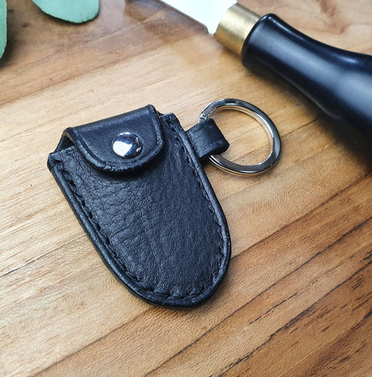 'Safe Key' The Handmade Leather Safe Key Pouch Holder on Keyring