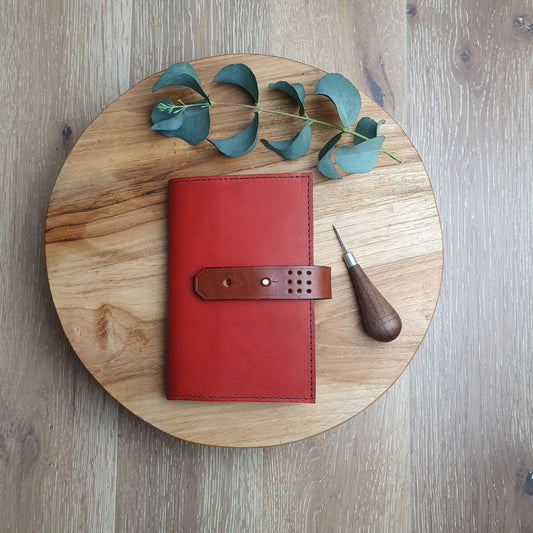 'Laurel' The Bespoke Handmade Luxury Leather Notebook / Diary A6 pocket