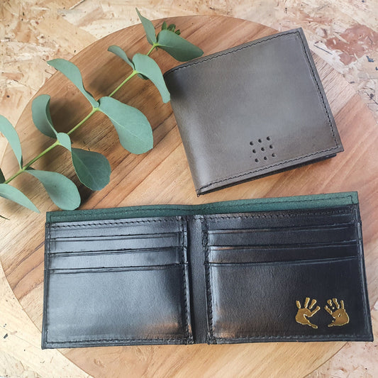 'Larch' Bespoke Handmade Leather Bifold 6 Card Wallet