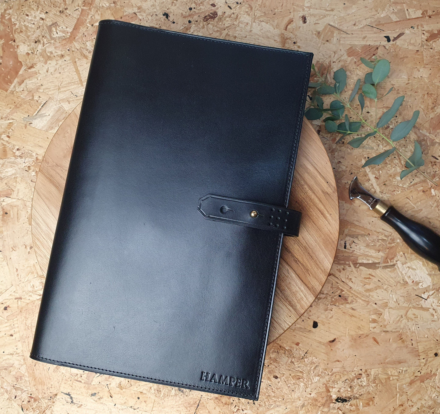 'Laurel' The Bespoke Handmade Luxury Leather Notebook / Diary A4