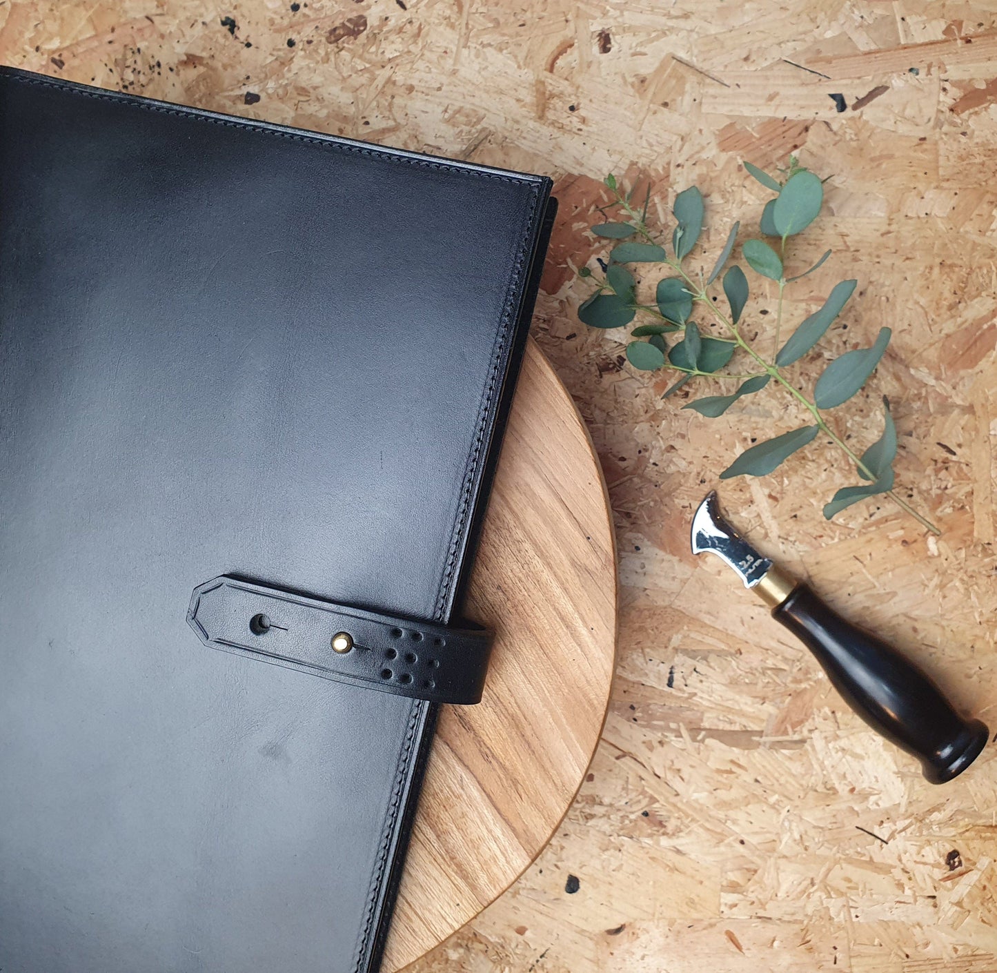 'Laurel' The Bespoke Handmade Luxury Leather Notebook / Diary A4