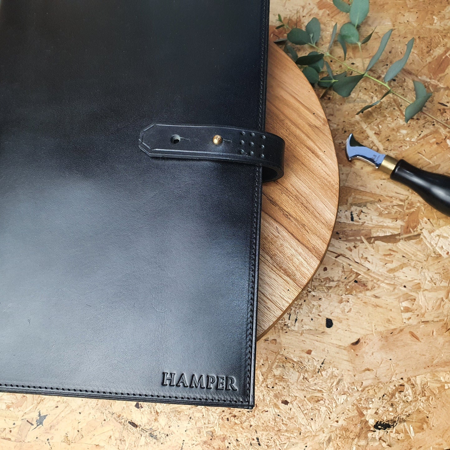 'Laurel' The Bespoke Handmade Luxury Leather Notebook / Diary A4